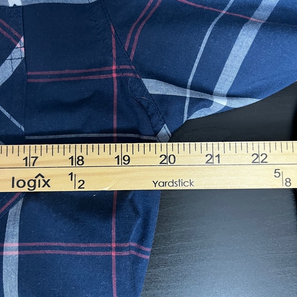 Levi's Men's Blue and Red Plaid Shirt - Picture 5 of 7